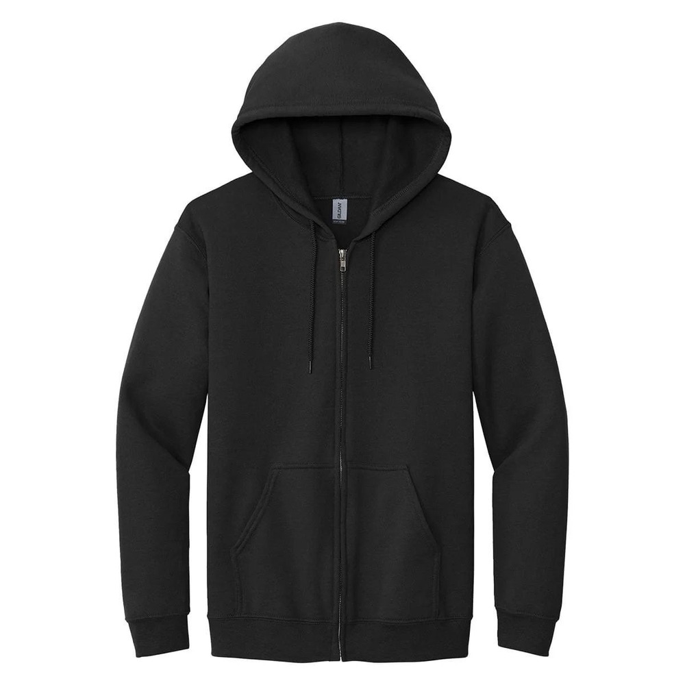 Gildan Heavy Blend 50/50 Full Zip Hooded Sweatshirt G18600 - Black - XL